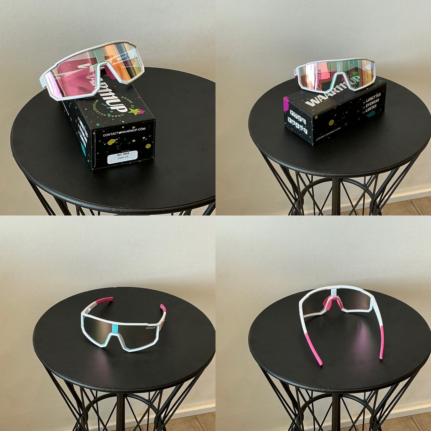 Réf 2-3058 C1 Rose/blanc